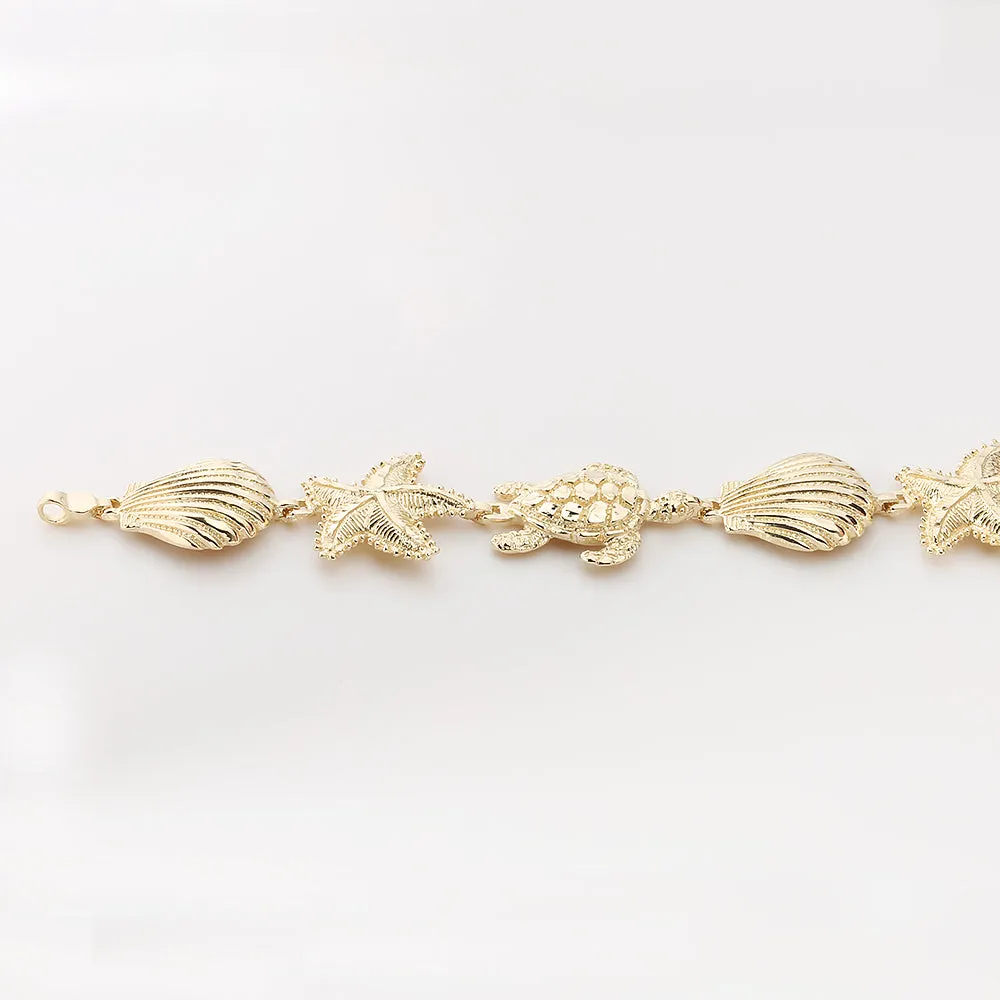 14K Yellow Gold See Life Bracelet (Extra Large)