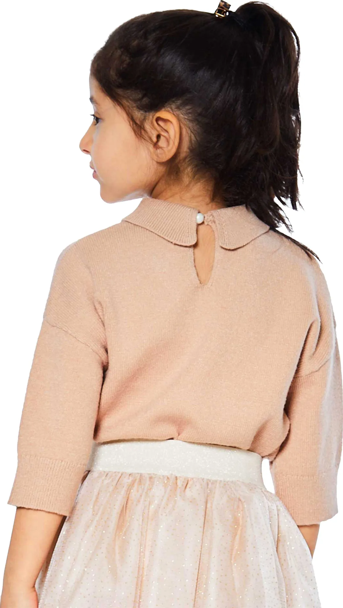 3/4 Sleeve Knitted Top - Big Kids|-|Haut en tricot à manches 3/4 - Grand Enfant