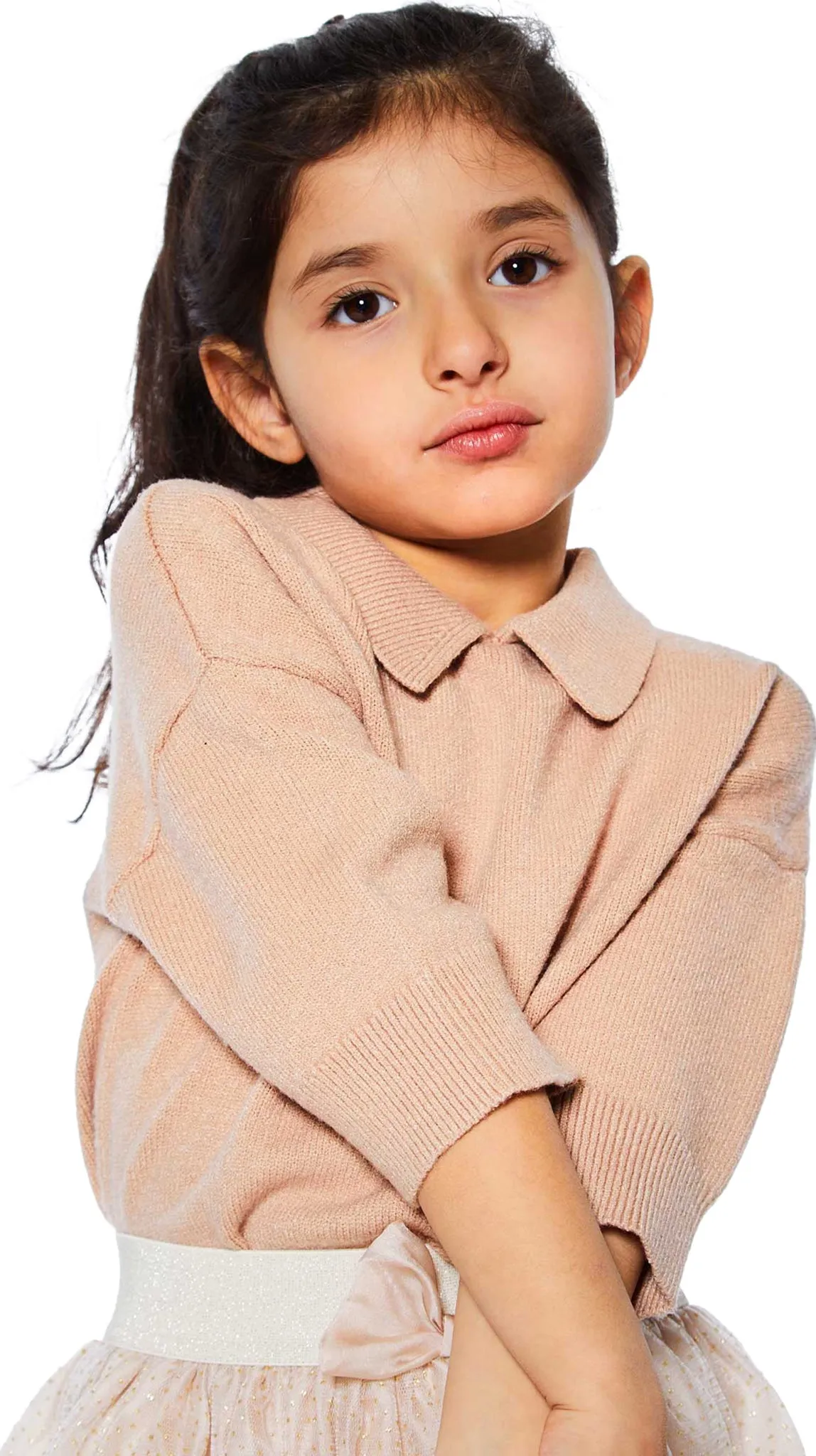 3/4 Sleeve Knitted Top - Big Kids|-|Haut en tricot à manches 3/4 - Grand Enfant