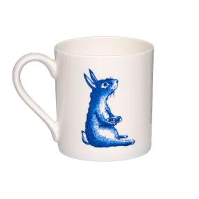 Blue Rabbit with Macaroons Mug, 300ml