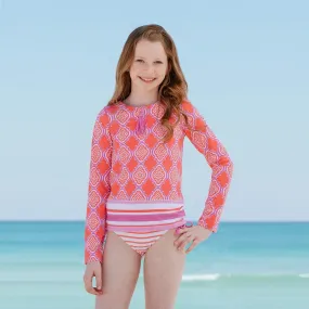 Cabana Life Rashguard Swim Set 100-CG20 - Coral Geo