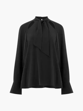 Carmen Recycled Crepe Tie Blouse