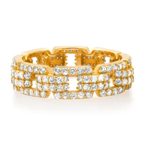 Chic Pave Diamond Chain Ring