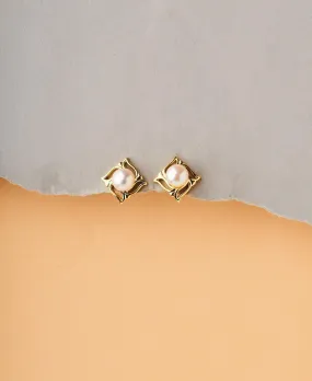 Classy White Stud Earrings