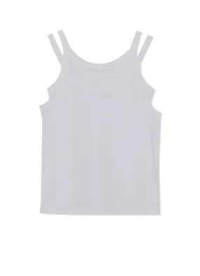 COTTON PLAIN STITCH DOUBLE LAYERED CAMISOLE