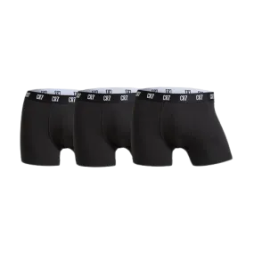 CR7 3-Pack Men's Cotton Fashion Trunk - All Black