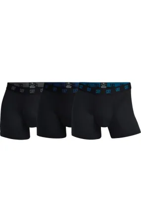 CR7 Men's 3 Pack Microfiber Performance Trunks - Black