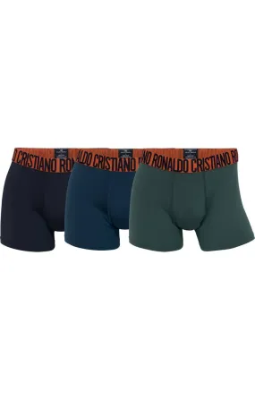 CR7 Men's 3 Pack Microfiber Performance Trunks - Multicolor