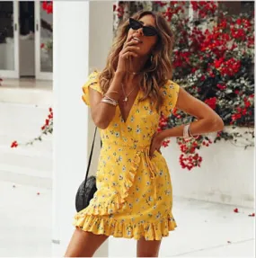 Floral Wrap Dress