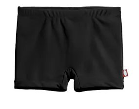 Girls Recycled Nylon UPF 50  Swim Boy Shorts | Black