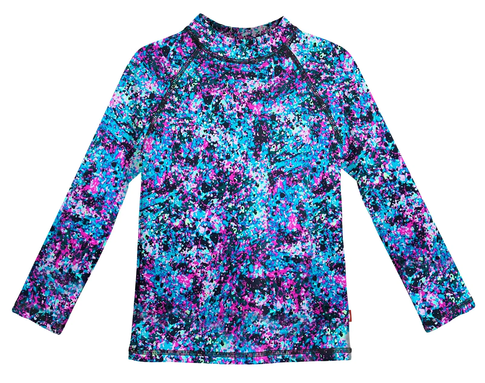 Girls UPF 50  Printed Long Sleeve Rashguard | Splatter