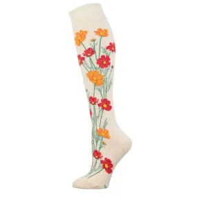 Ladies Where The Wildflowers Grow Knee High Socks