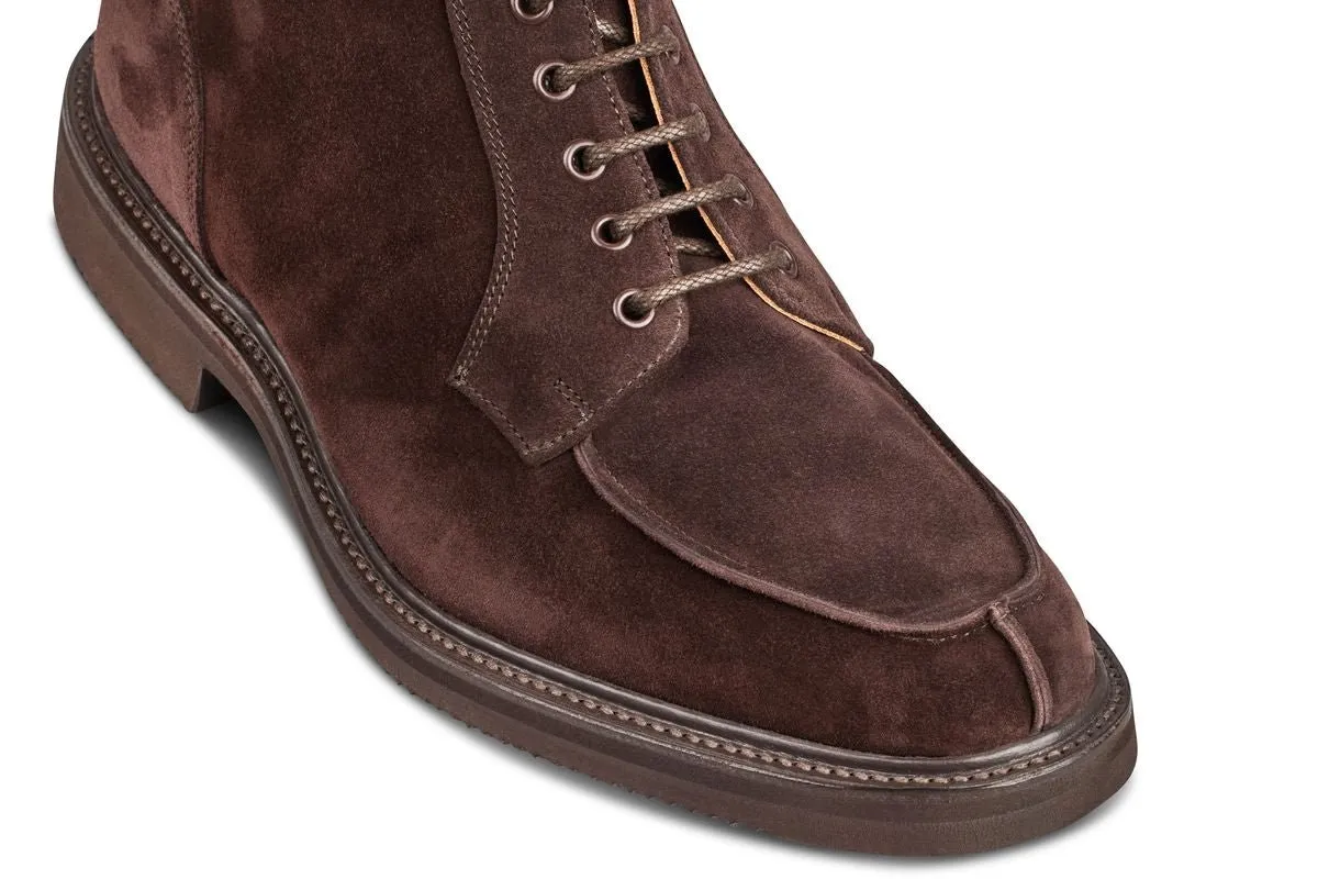 Lawrence Apron Front Derby Boot - Coffee Suede