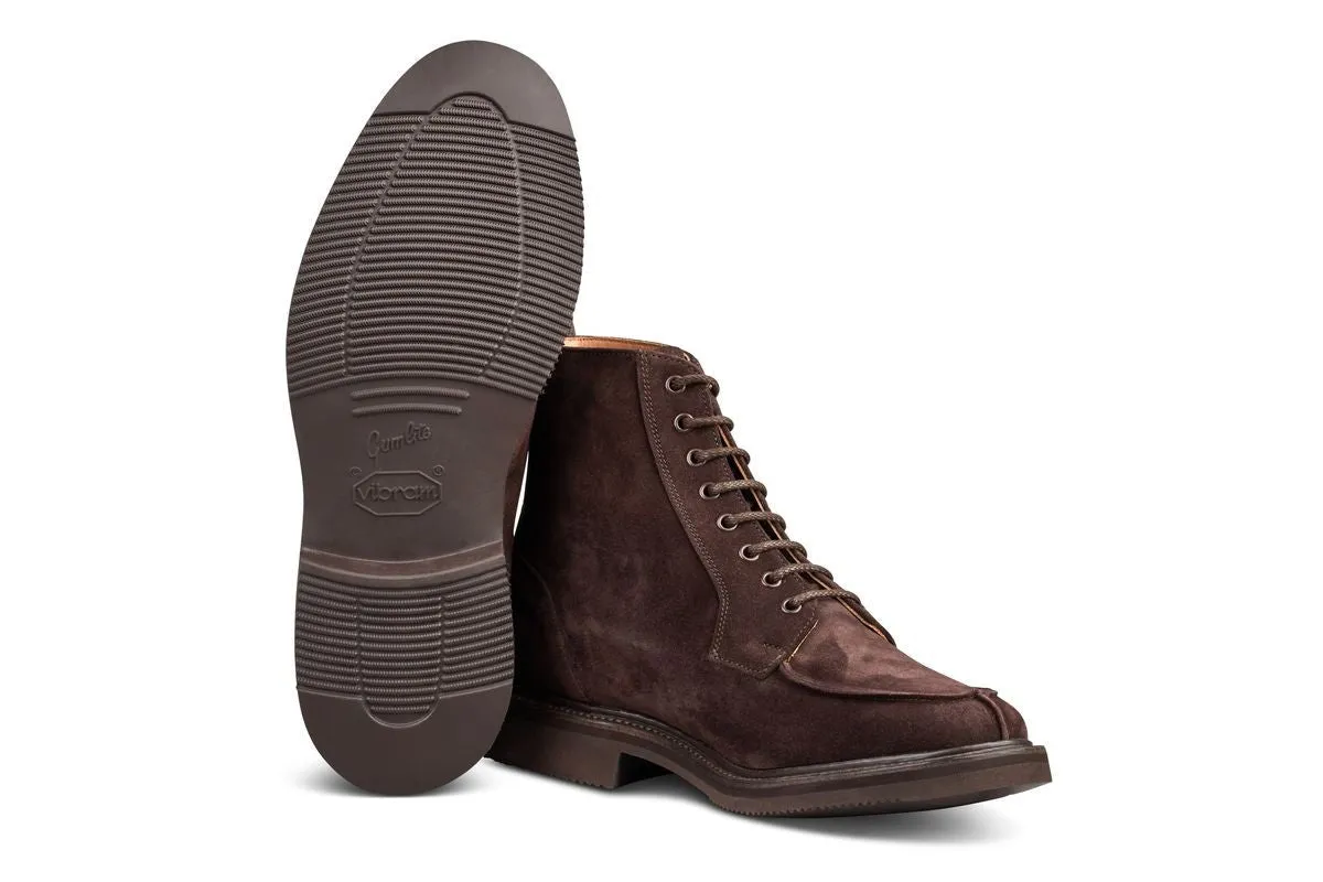 Lawrence Apron Front Derby Boot - Coffee Suede