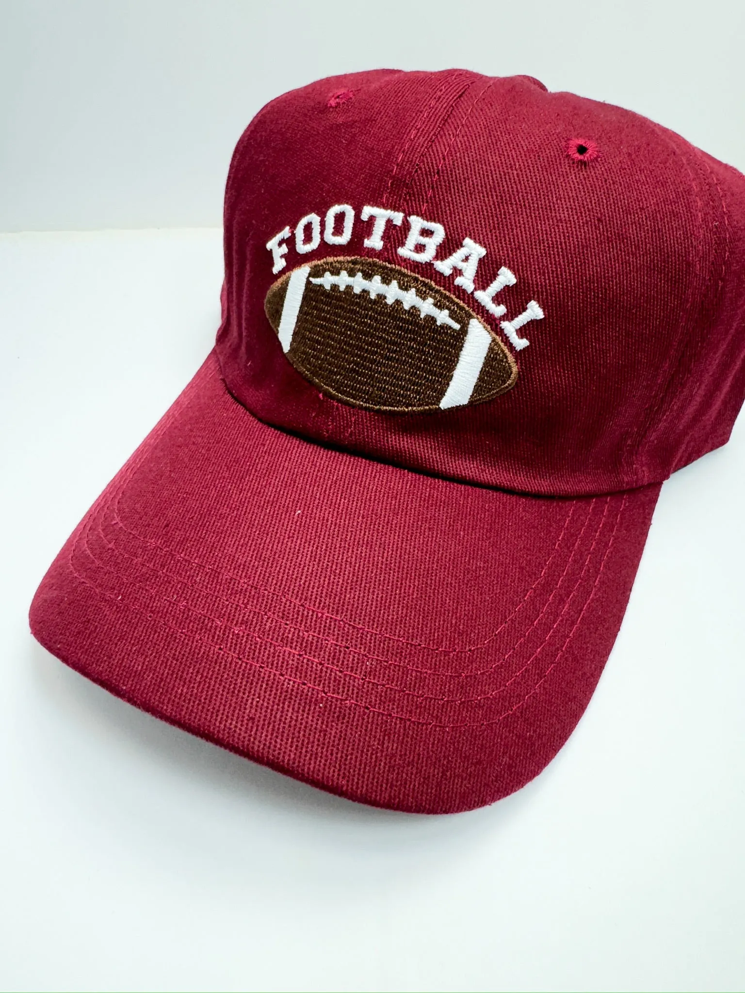 Maroon Football Ball Cap