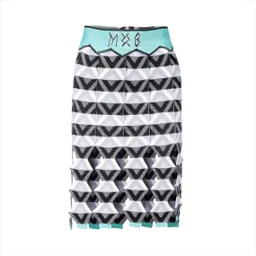 MAXHOSA MLSK56.1- LADIES KNEE HIGH ZIGZAG SKIRT