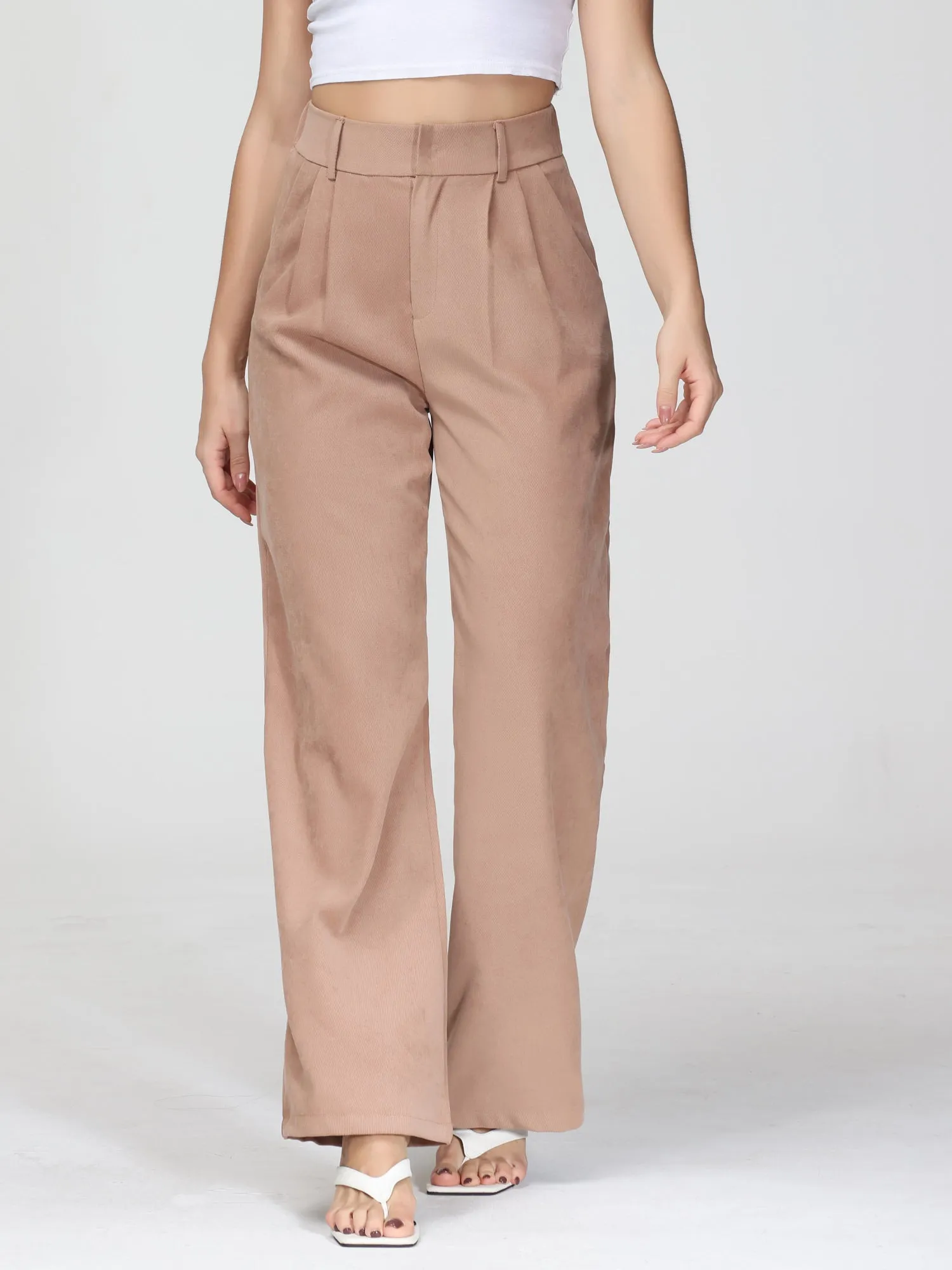 Midsize Effortless Tailored Wide-Leg Pants