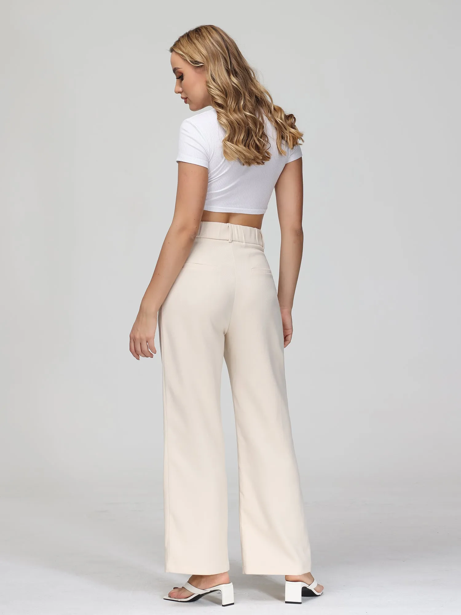 Midsize Effortless Tailored Wide-Leg Pants