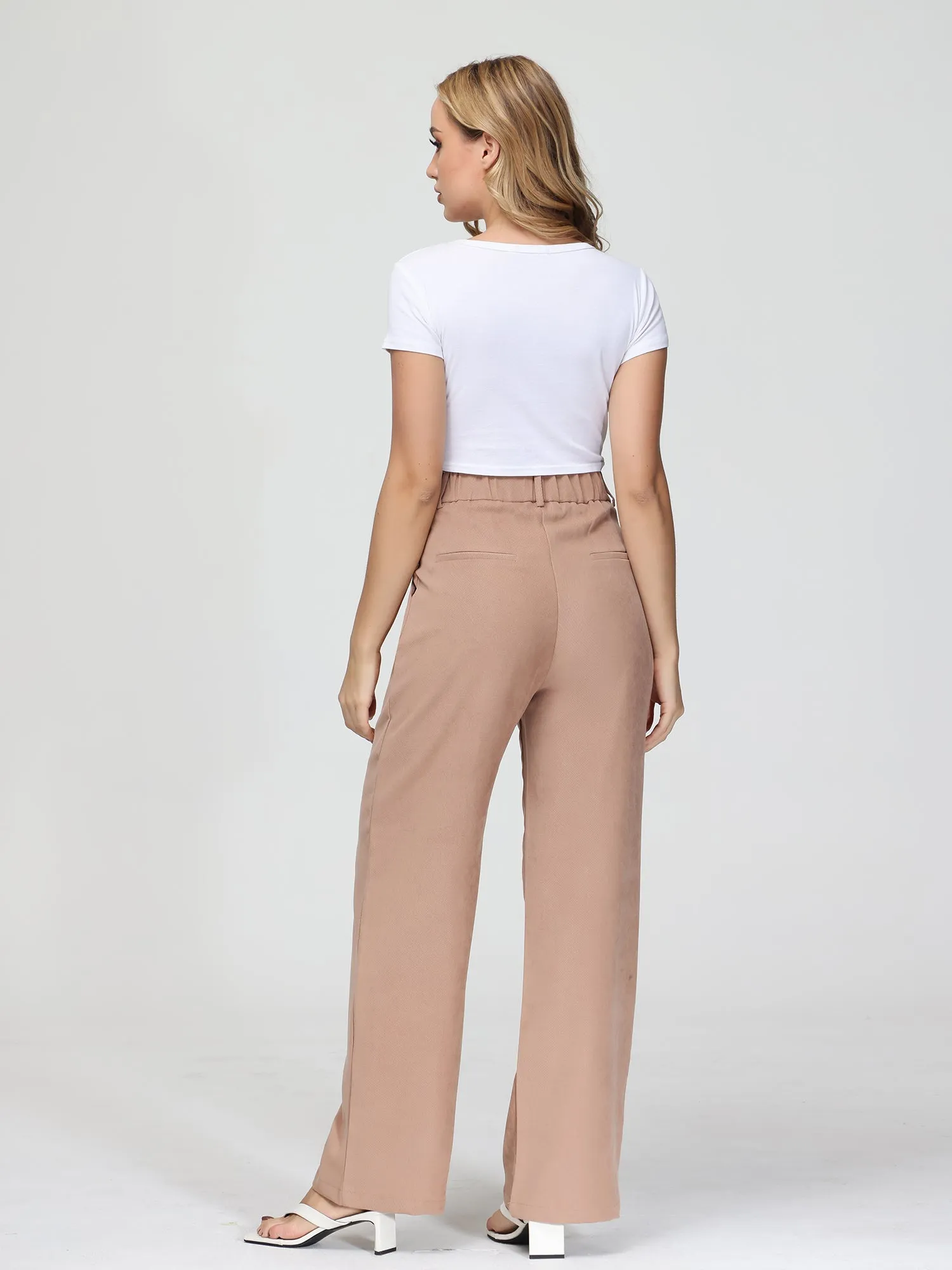 Midsize Effortless Tailored Wide-Leg Pants