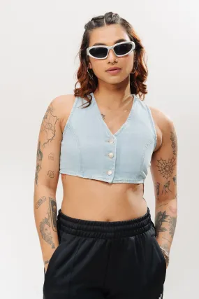 Ocean Denim Crop Top