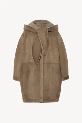 Parnasse Coat in Shearling Suede