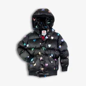 Puffy Coat | Rainbow Hearts