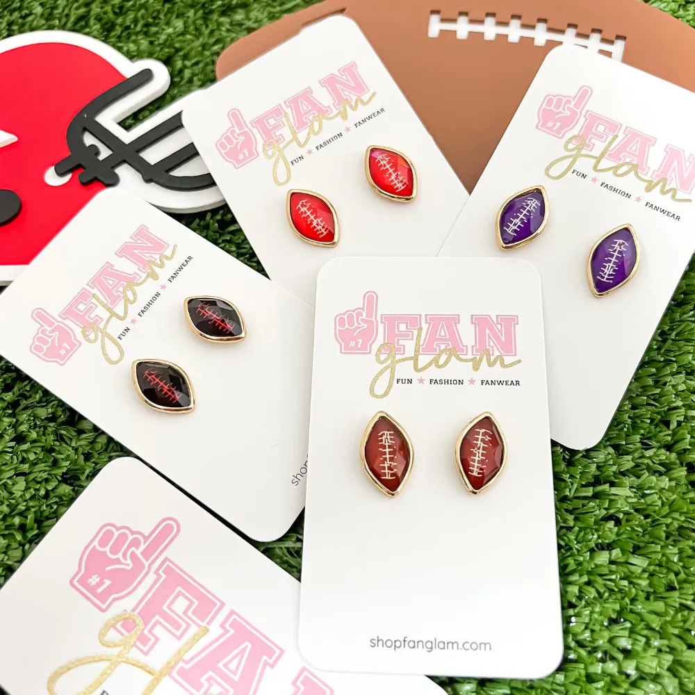 RETRO BEVELED SPORTS BALL EARRING COLLECTION