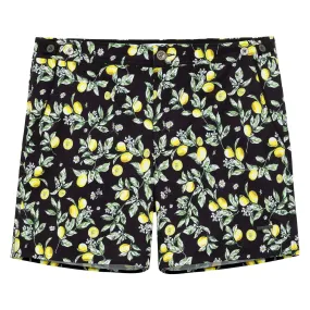 SAVE 70%- Limoncello Black Print 6" Catalonia Stretch