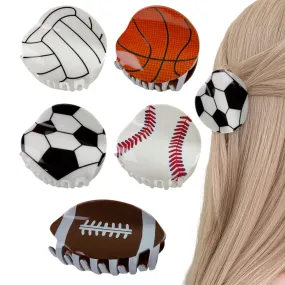 SPORTS BALL HAIR CLIPS