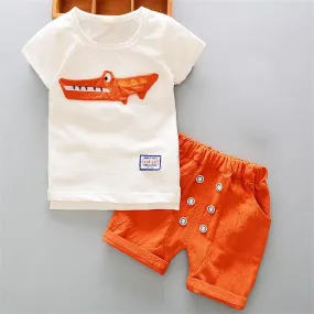 Tangerine Baby Croc Summer Cotton Clothing Set (9- 24 months)