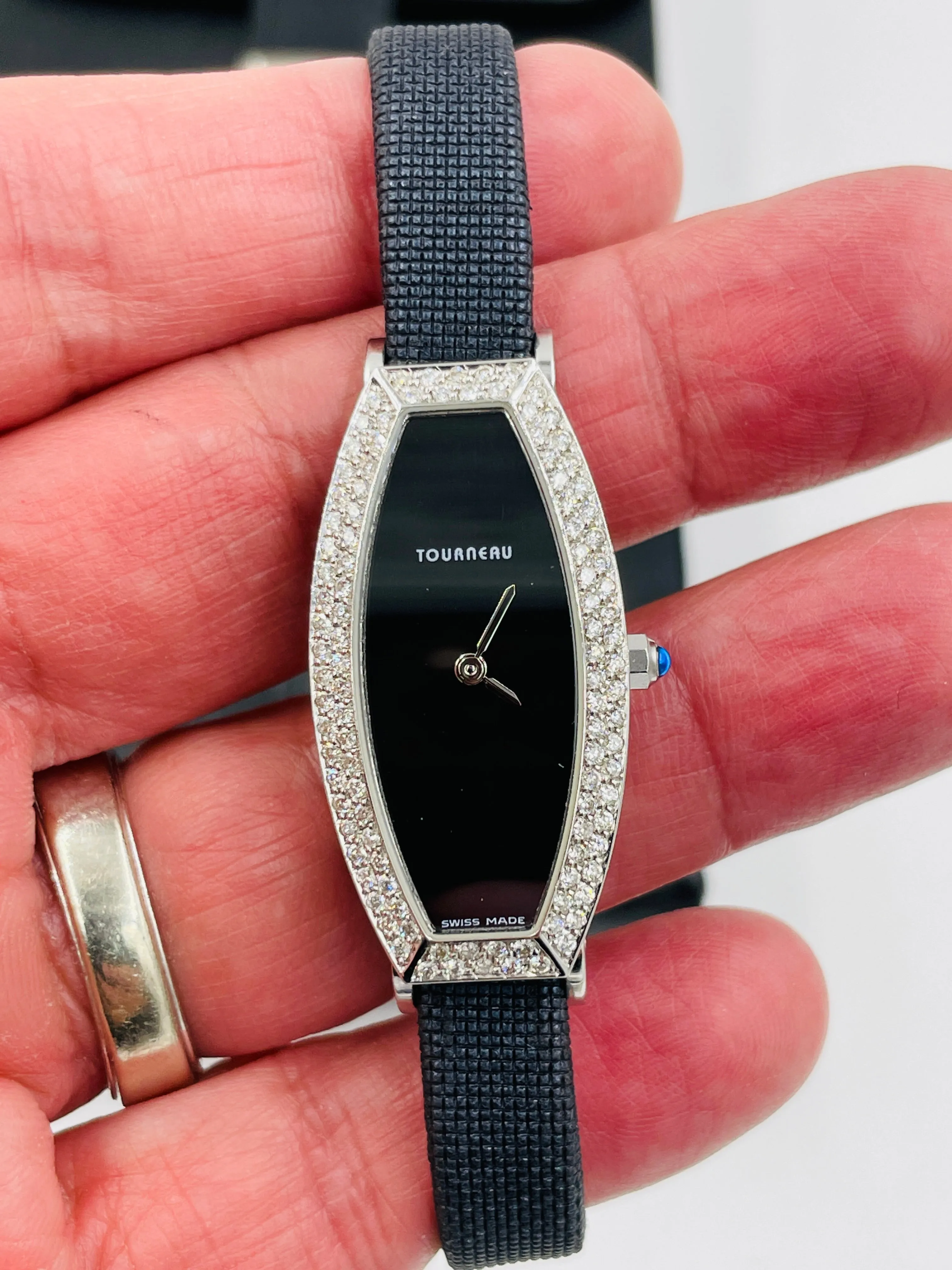 Tourneau Diamond White Gold Ladies Wristwatch